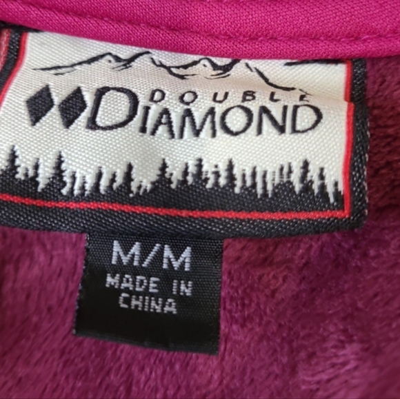 Double Diamond Women's SZ Med winter ski jacket fuschia w/muted floral print - Picture 2 of 12